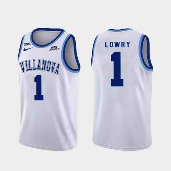 Men Villanova Wildcats Kyle Lowry White Authentic College Basketball Jersey